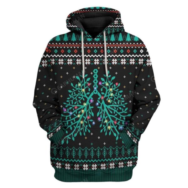 Ugly Respiratory Christmas Lights Custom T-Shirts Hoodies Apparel HD-TA2611197 3D Custom Fleece Hoodies Hoodie S 