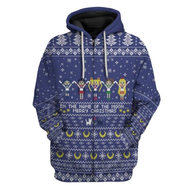 Ugly Sailor Moon Custom T-shirt - Hoodies Apparel HD-TA16111901 3D Custom Fleece Hoodies Zip Hoodie S 