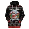 Ugly Santa Floss Like A Boss Custom T-shirt - Hoodies Apparel HD-DT21111901 3D Custom Fleece Hoodies Hoodie S