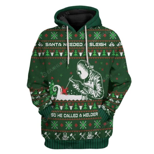 Ugly Santa Welder Hoodie T-Shirts Apparel HD-TA2811195 3D Custom Fleece Hoodies Hoodie S 
