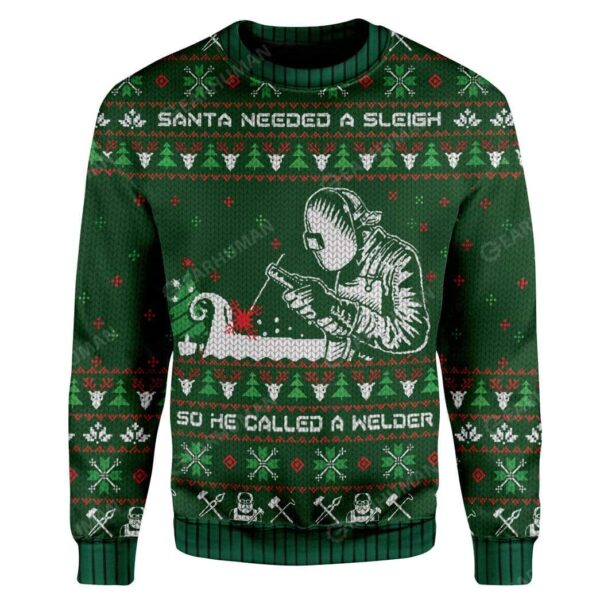 Ugly Santa Welder Hoodie T-Shirts Apparel HD-TA2811195 3D Custom Fleece Hoodies Long Sleeve S 