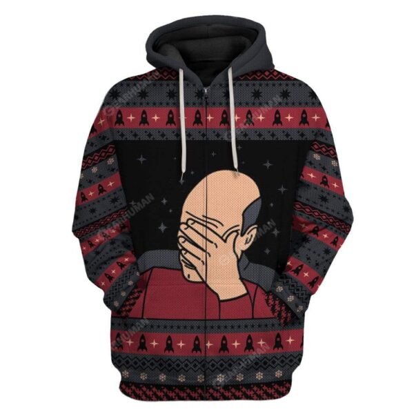 Ugly Star Trek Custom T-shirt - Hoodies Apparel HD-AT14111918 3D Custom Fleece Hoodies Zip Hoodie S 