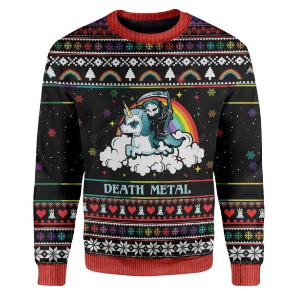 Ugly Sweater Death Metal Hoodie T-Shirts Apparel MS-QM28111911 3D Custom Fleece Hoodies Long Sleeve S 