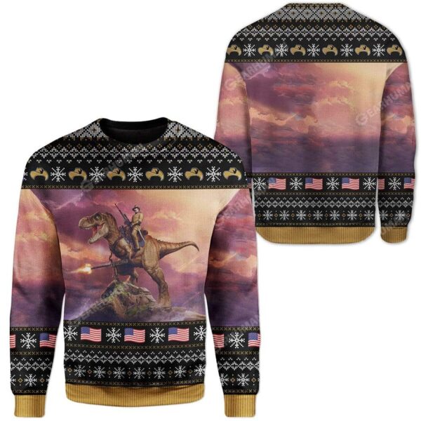 Ugly T-Rex Custom Sweater Apparel HD-AT20111910 Ugly Christmas Sweater 