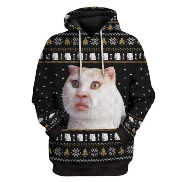Ugly Terrifying Cat Custom T-Shirts Hoodies Apparel CT-AT1012194 3D Custom Fleece Hoodies Hoodie S 