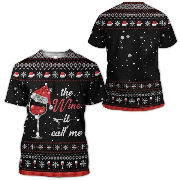 Ugly The Wine It Calls Me Custom T-shirt - Hoodies Apparel HD-TA19111903 3D Custom Fleece Hoodies 