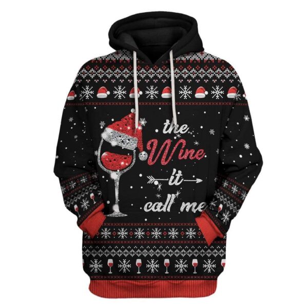 Ugly The Wine It Calls Me Custom T-shirt - Hoodies Apparel HD-TA19111903 3D Custom Fleece Hoodies Hoodie S 
