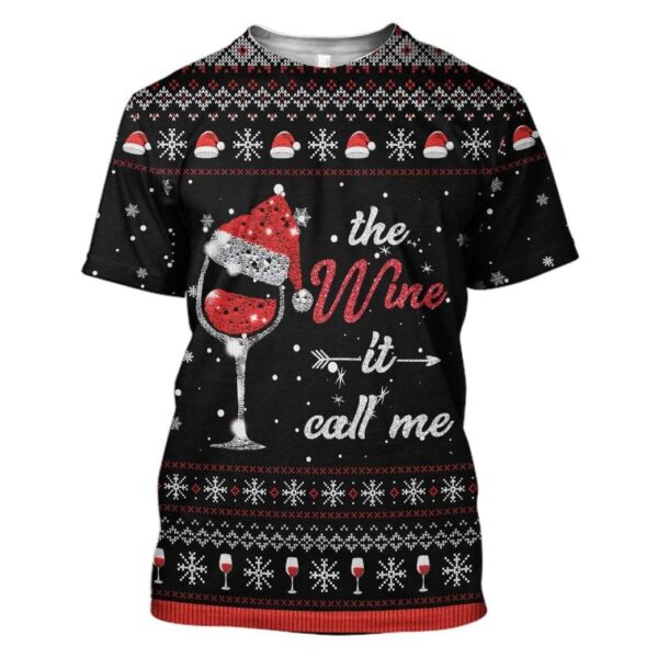 Ugly The Wine It Calls Me Custom T-shirt - Hoodies Apparel HD-TA19111903 3D Custom Fleece Hoodies T-Shirt S 