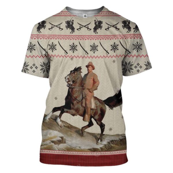 Ugly Theodore Roosevelt Custom T-shirt - Hoodies Apparel HD-AT13111920 3D Custom Fleece Hoodies T-Shirt S 