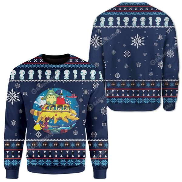 Ugly Totoro Custom T-shirt - Hoodies Apparel HD-TA06111904 Ugly Christmas Sweater 