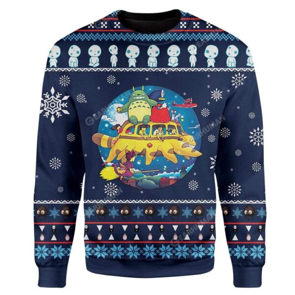 Ugly Totoro Custom T-shirt - Hoodies Apparel HD-TA06111904 Ugly Christmas Sweater Long Sleeve S 