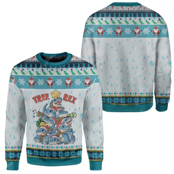 Ugly Tree T-Rex Custom T-shirt - Hoodies Apparel HD-AT21111906 3D Custom Fleece Hoodies 
