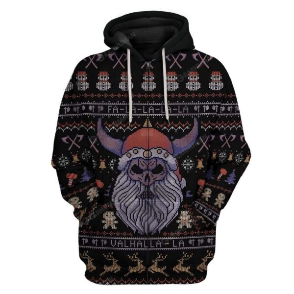Ugly Viking Christmas Hoodie T-Shirts Apparel VK-AT0212196 3D Custom Fleece Hoodies Zip Hoodie S 