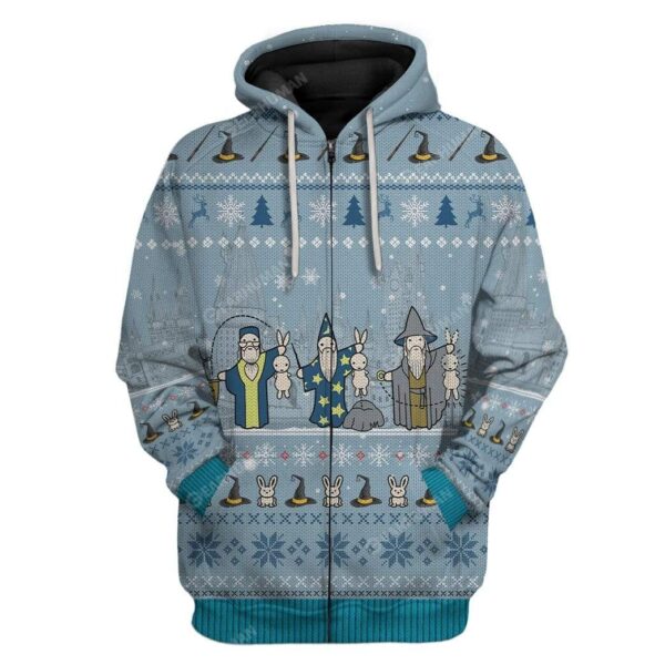 Ugly Wizards Custom T-shirt - Hoodies Apparel HD-TA21111904 3D Custom Fleece Hoodies Zip Hoodie S