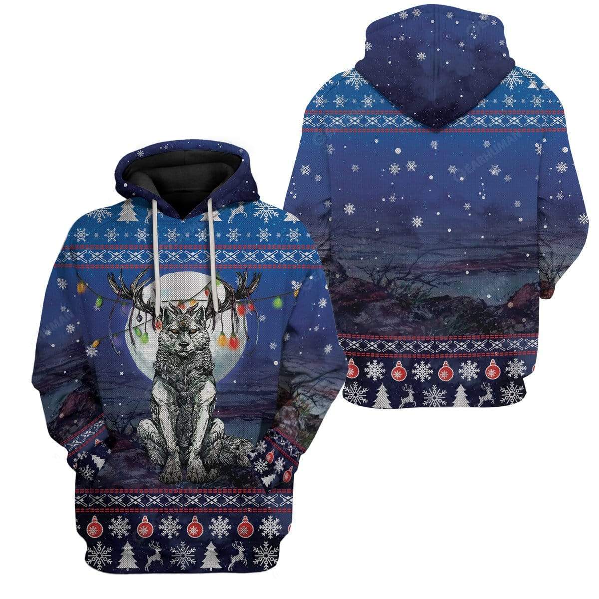 Ugly Wolf Custom T-shirt - Hoodies Apparel HD-TA15111918 3D Custom Fleece Hoodies