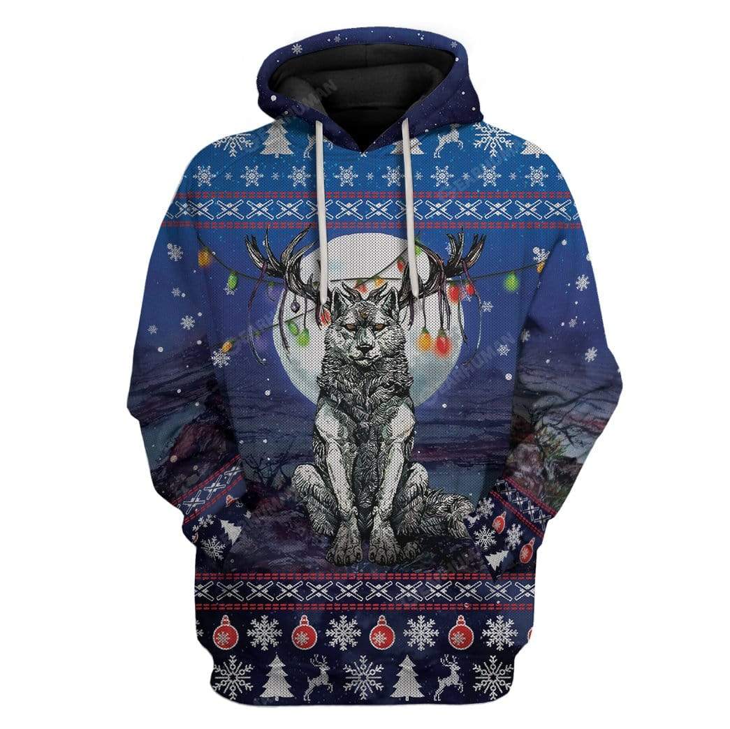 Ugly Wolf Custom T-shirt - Hoodies Apparel HD-TA15111918 3D Custom Fleece Hoodies Hoodie S
