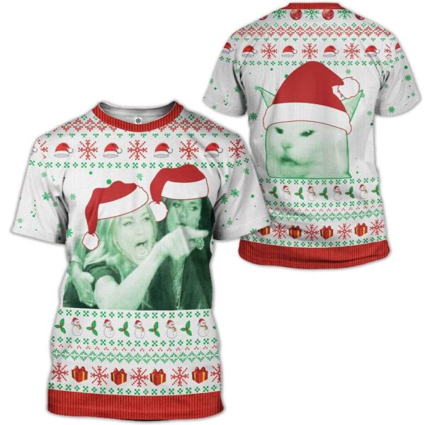 Ugly Woman Yelling At A Cat Custom T-shirt - Hoodies Apparel HD-GH20111919 3D Custom Fleece Hoodies 