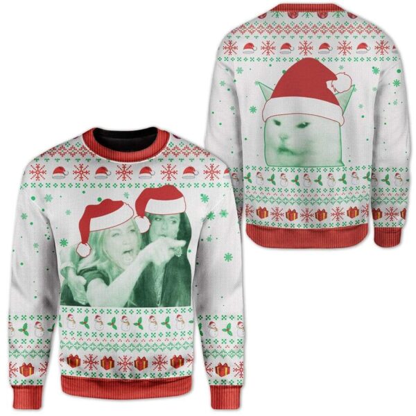 Ugly Woman Yelling At A Cat Custom T-shirt - Hoodies Apparel HD-GH20111919 3D Custom Fleece Hoodies 