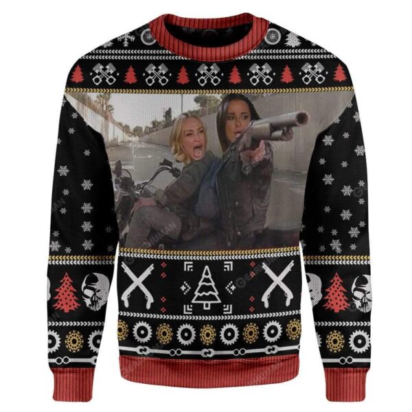 Ugly Woman Yelling At A Terminator Cat Custom T-Shirts Hoodies Apparel MV-AT2611194 3D Custom Fleece Hoodies Long Sleeve S 