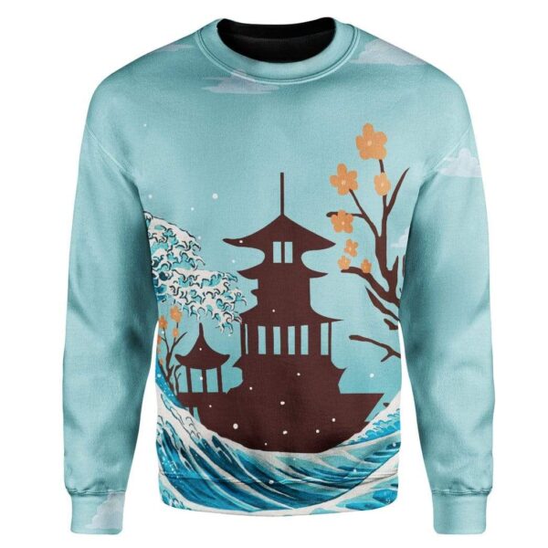 Ukiyo e Red Panda Custom T-shirt - Hoodies Apparel HD-DT21111927 3D Custom Fleece Hoodies Long Sleeve S 