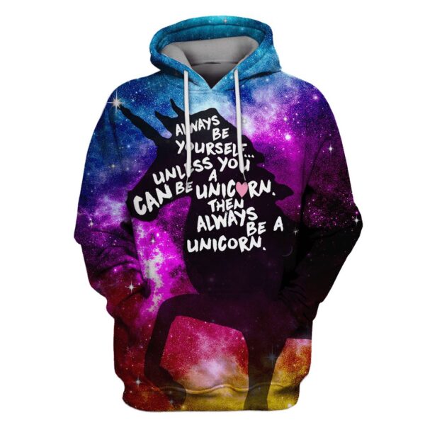 Unicorn always be yourself Custom T-shirt - Hoodies Apparel UNI110165 3D Custom Fleece Hoodies Hoodie S 