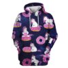 Unicorn and Doughnuts Custom T-shirt - Hoodies Apparel UNI110150 3D Custom Fleece Hoodies Hoodie S 