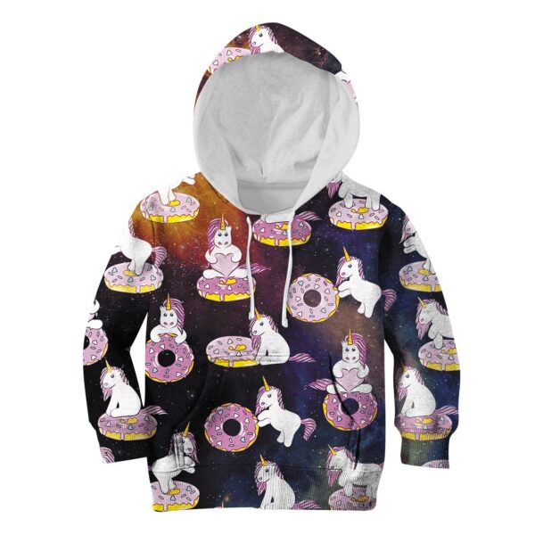 Unicorn And Sweet Donut Custom Hoodies T-shirt Apparel HD-UNI110150K kid 3D apparel Kid Hoodie S/6-8 