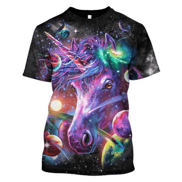 Unicorn and Universe Custom T-shirt - Hoodies Apparel HD-GH110400 3D Custom Fleece Hoodies T-Shirt S 