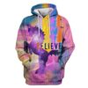 Unicorn in the galaxy background Custom T-shirt - Hoodies Apparel UNI110137 3D Custom Fleece Hoodies Hoodie S 