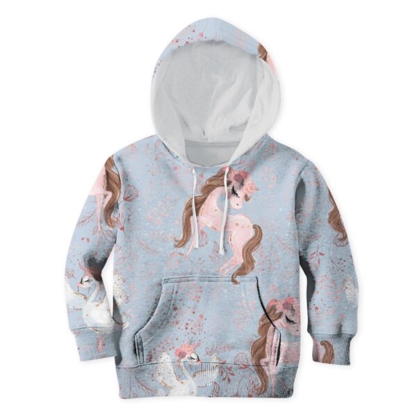 Unicorn Kid Custom Hoodies T-shirt Apparel HD-UNI110246K kid 3D apparel Kid Hoodie S/6-8 