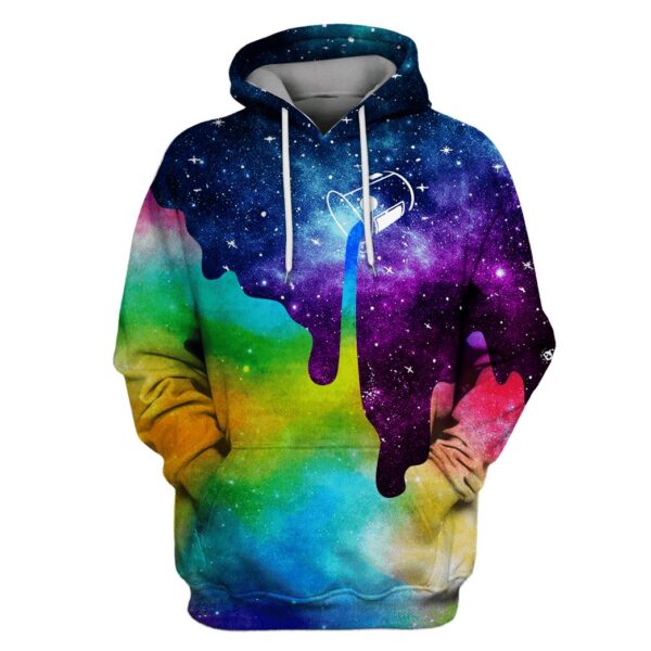 Unicorn Rainbow galaxy background Custom T-shirt - Hoodies Apparel UNI110158 3D Custom Fleece Hoodies Hoodie S 
