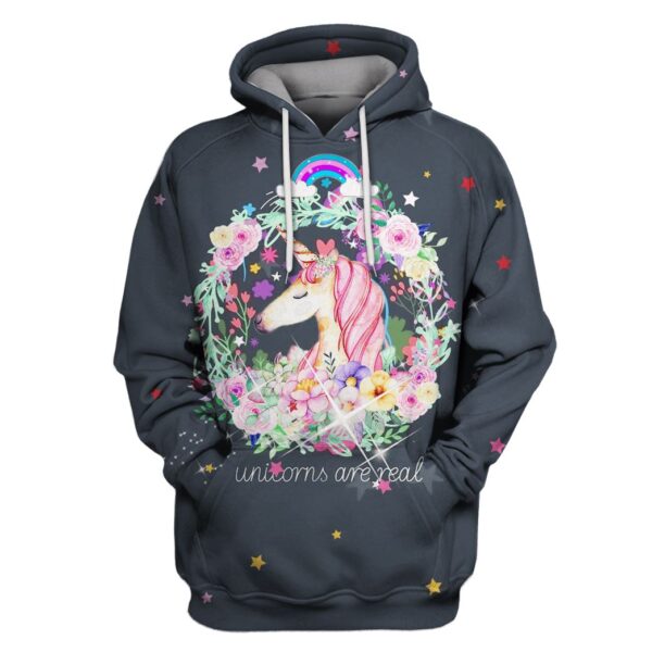 Unicorns are real Custom T-shirt - Hoodies Apparel UNI110149 3D Custom Fleece Hoodies Hoodie S 