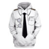 Uniform Of Pilot Custom T-shirt - Hoodies Apparel HD-JOB110106 3D Custom Fleece Hoodies Hoodie S 