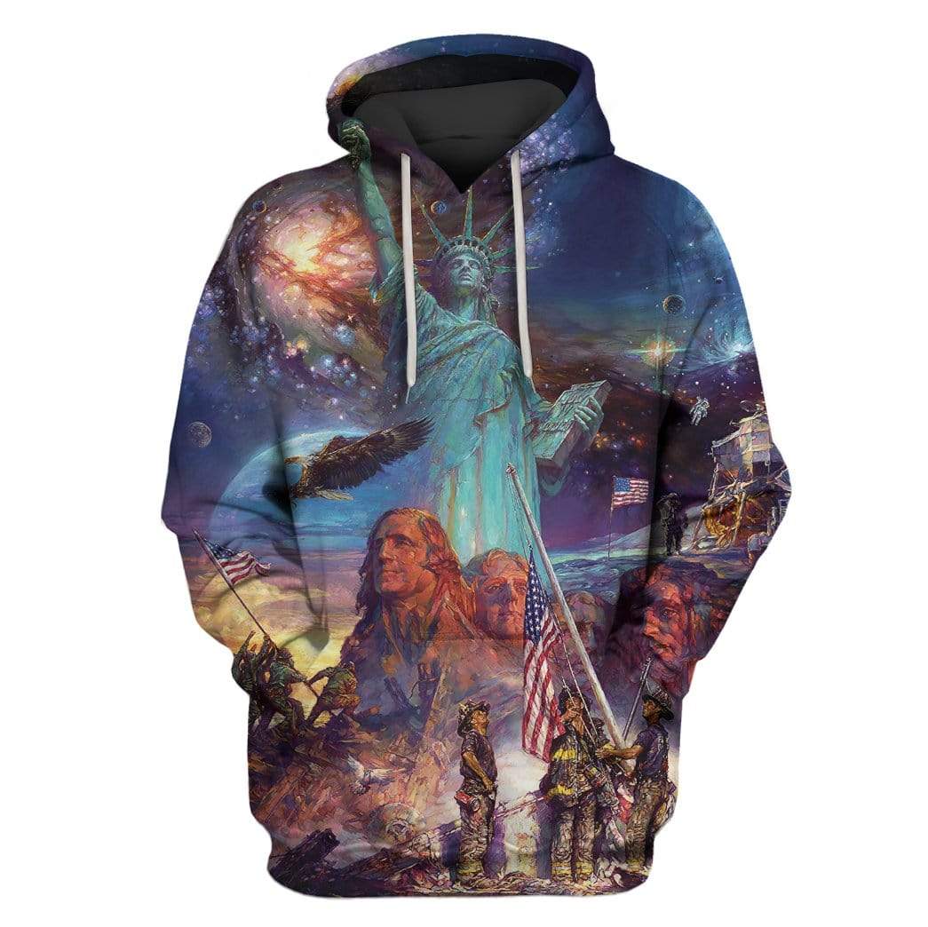 United States of America Custom T-shirt - Hoodies Apparel HD-GH20348 3D Custom Fleece Hoodies Hoodie S
