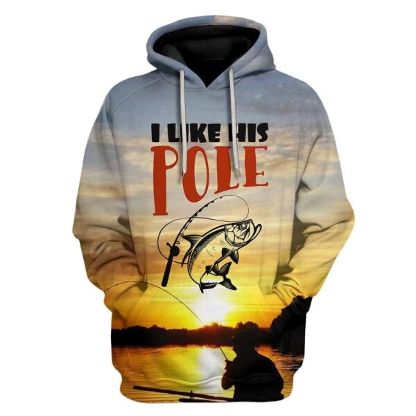 Valentine Is Day I Like His Pole Fishing Custom T-Shirts Hoodies Apparel FI-QM2012192 3D Custom Fleece Hoodies Hoodie S 