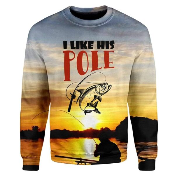 Valentine Is Day I Like His Pole Fishing Custom T-Shirts Hoodies Apparel FI-QM2012192 3D Custom Fleece Hoodies Long Sleeve S 
