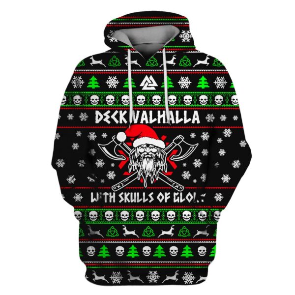 Valhalla Rising with skulls Custom T-shirt - Hoodies Apparel HD-MV110658 3D Custom Fleece Hoodies Hoodie S 