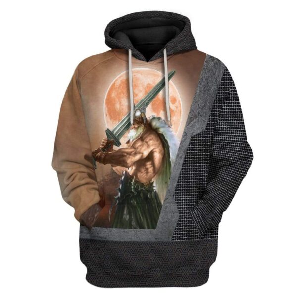 Viking God Warrior Custom T-Shirts Hoodies Apparel VK-TA2712193 3D Custom Fleece Hoodies Hoodie S 