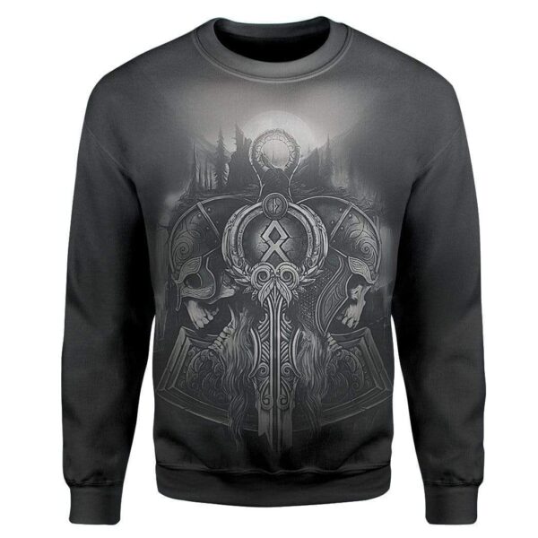 Viking T-Shirts Hoodies Apparel HD-QM0201204 3D Custom Fleece Hoodies Long Sleeve S 