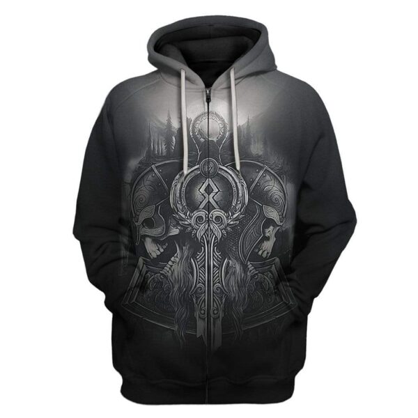 Viking T-Shirts Hoodies Apparel HD-QM0201204 3D Custom Fleece Hoodies Zip Hoodie S 