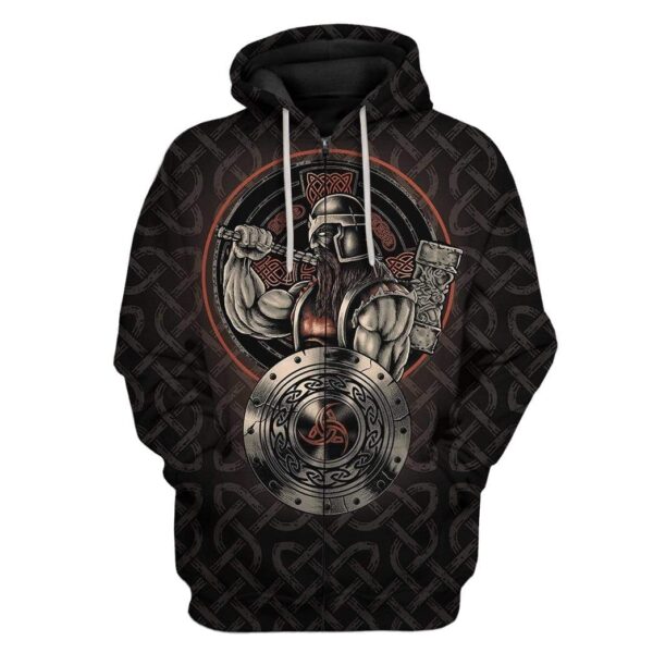 Viking T-Shirts Hoodies Apparel HD-QM0201206 3D Custom Fleece Hoodies Zip Hoodie S 