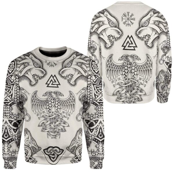 Viking T-Shirts Hoodies Apparel VK-QM0312193 3D Custom Fleece Hoodies 