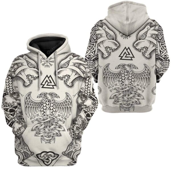 Viking T-Shirts Hoodies Apparel VK-QM0312193 3D Custom Fleece Hoodies 