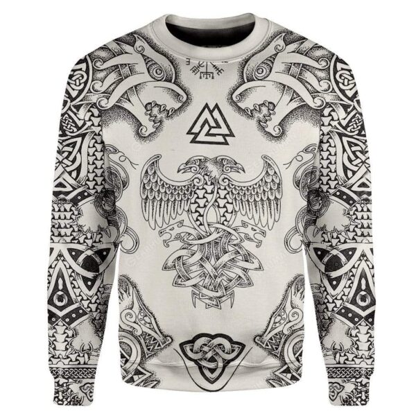 Viking T-Shirts Hoodies Apparel VK-QM0312193 3D Custom Fleece Hoodies Long Sleeve S 