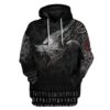 Viking Wolf Custom T-Shirts Hoodies Apparel VK-AT0201201 3D Custom Fleece Hoodies Hoodie S 
