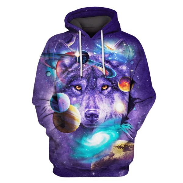 Wolf and Universe Custom T-shirt - Hoodies Apparel GH110401 3D Custom Fleece Hoodies Hoodie S 