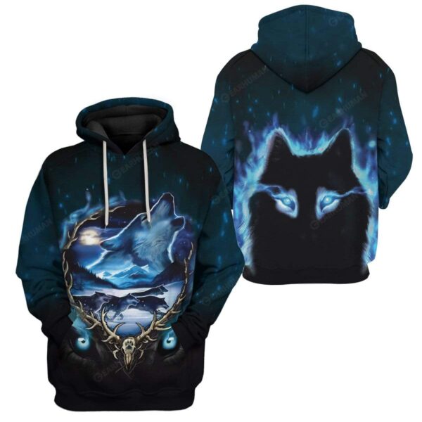 Wolf Night Custom T-Shirts Hoodies Apparel AN-DT0612192 3D Custom Fleece Hoodies 