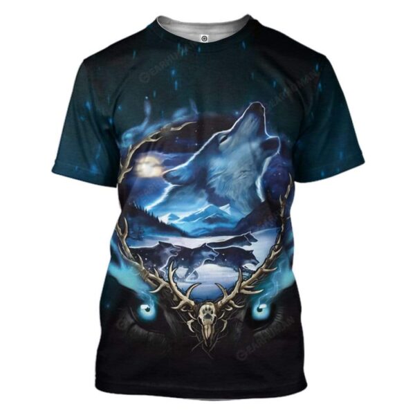 Wolf Night Custom T-Shirts Hoodies Apparel AN-DT0612192 3D Custom Fleece Hoodies T-Shirt S 
