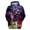 Woman Seeing The Galaxy With Binoculars Custom T-shirt - Hoodies Apparel HD-GH110469 3D Custom Fleece Hoodies Hoodie S 