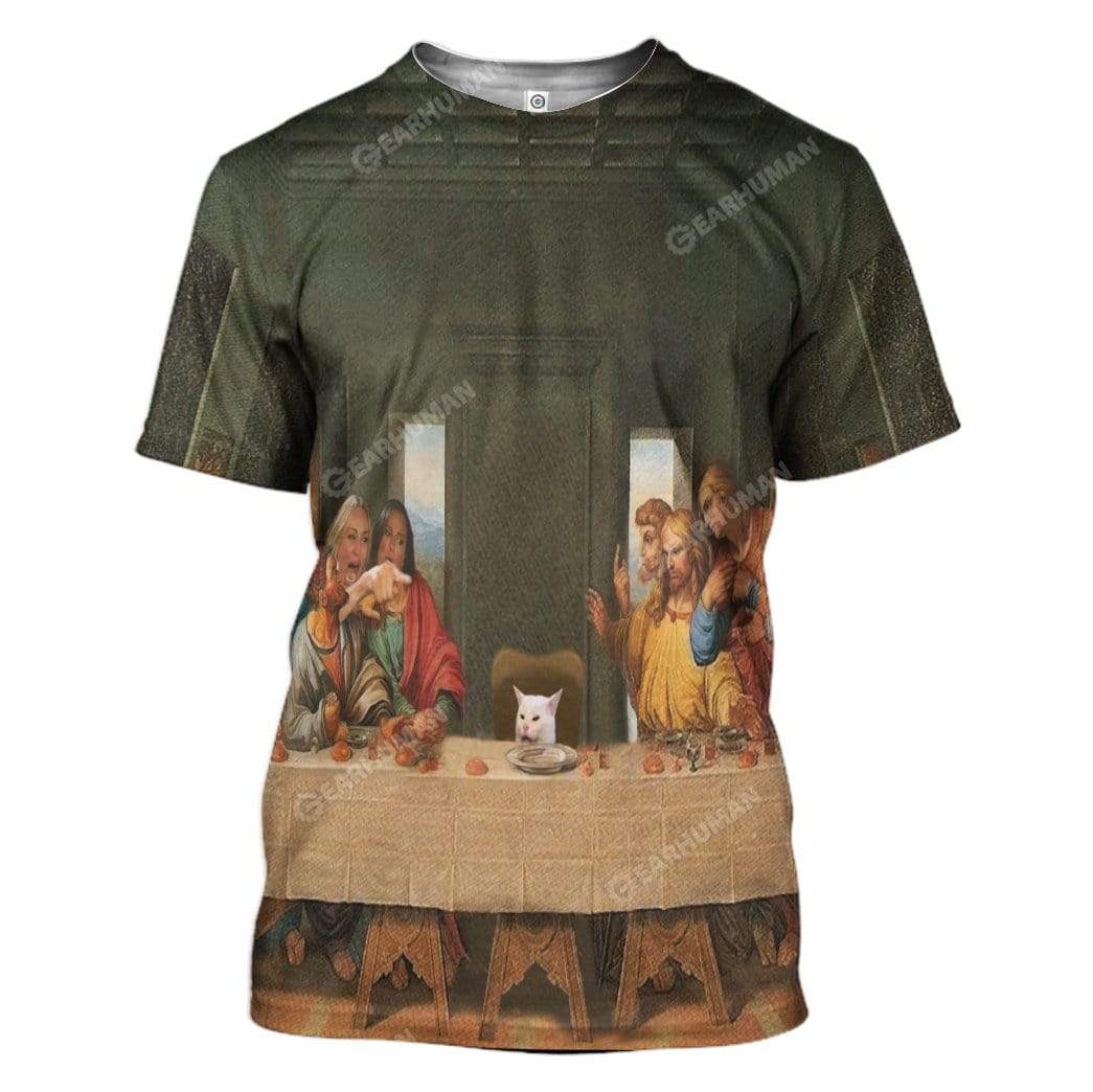 Woman Yelling At A Cat Custom T-shirt - Hoodies Apparel HD-AT14111901 3D Custom Fleece Hoodies T-Shirt S